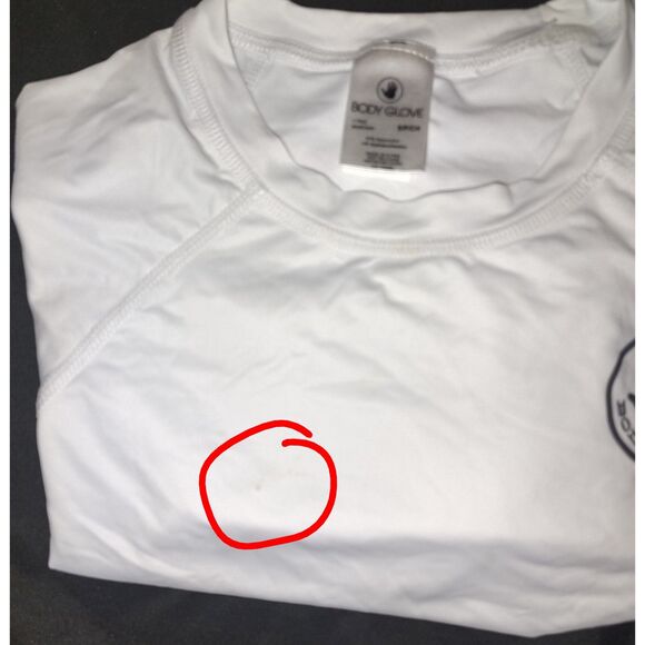 Body Glove Smoothies Let It Be Cross-Over Crop Top Rash Guard Size Small Snow - Picture 4 of 7